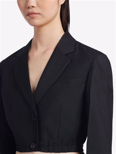 blazers prada|prada single breasted shell blazer.